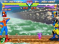 une photo d'Ã©cran de Marvel Super Heroes sur Sega Saturn